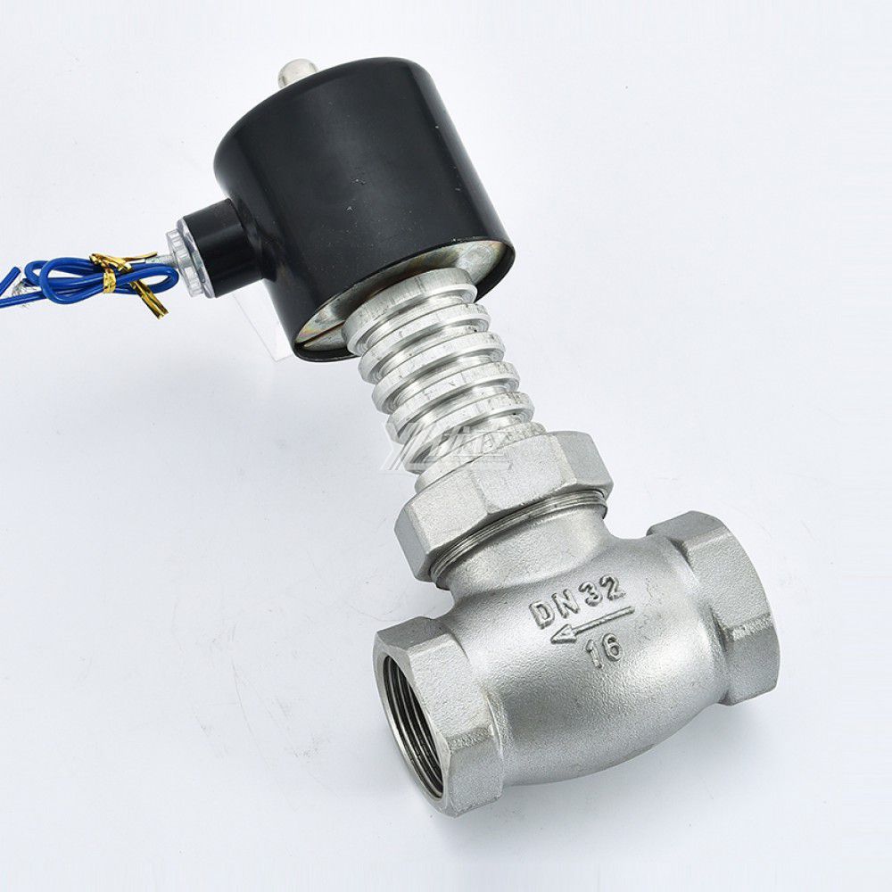 YOULI ZQDF ZCG Stainless Steel 304 316 Brass Steam High Temperature with Fin AC220V DC24V Gas Female Thread Solenoid Valve