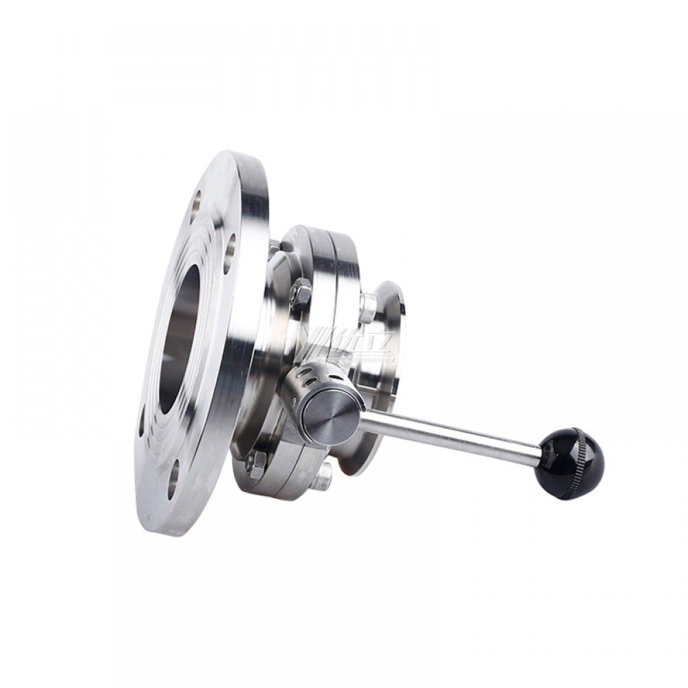YOULI Hygienic Food Grade Stainless Steel 304 316 Silicon Lever Handle Sanitary Manual Tri Clover Flnage Butterfly Valve