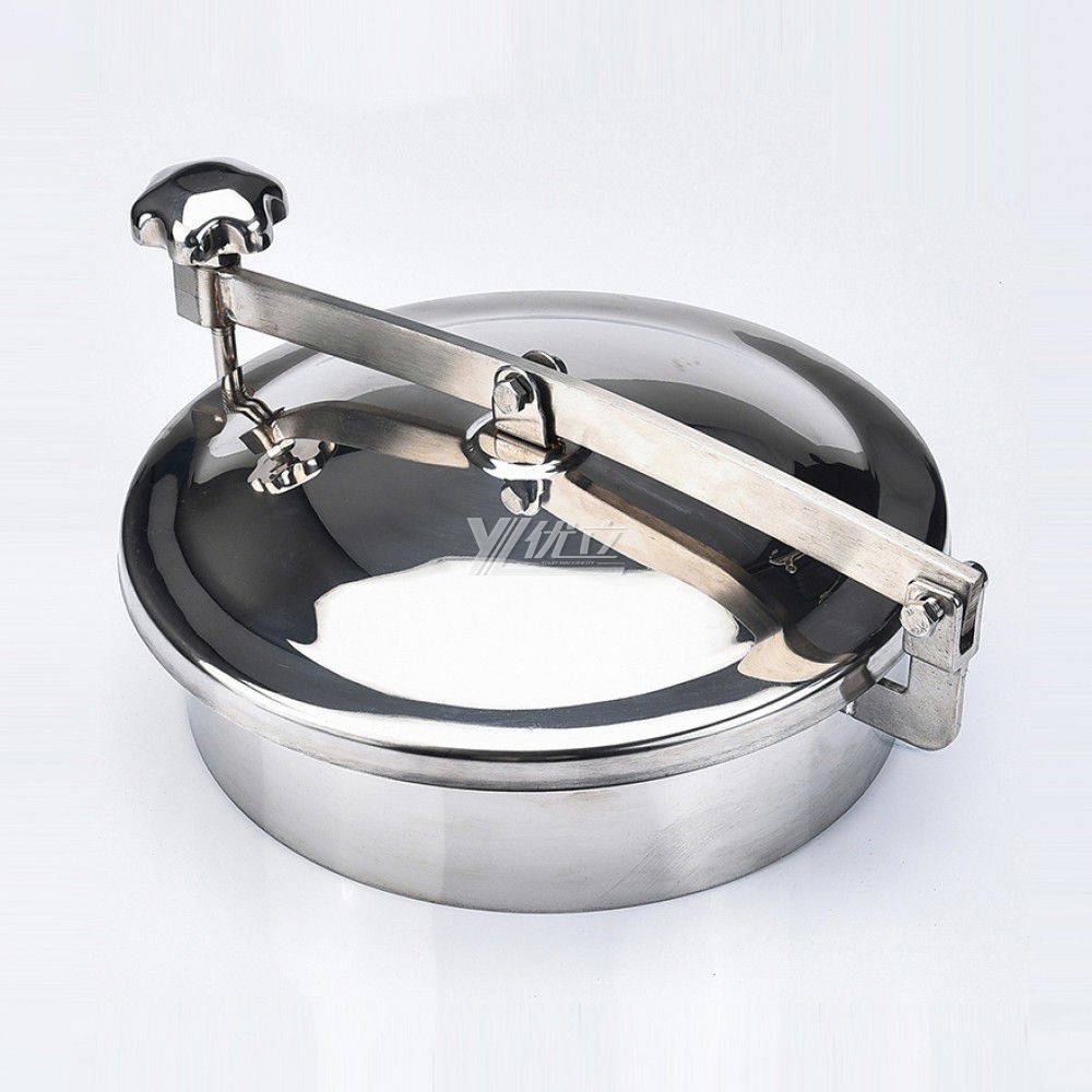 YOULI Hygienic Food Grade SS 304 316L Stainless Steel Cover No Pressure Tanks Sanitary Round Outward Manway Manhole