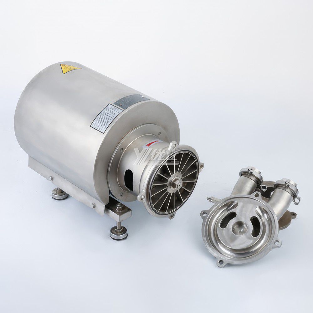YOULI Hygienic Food Grade Stainless Steel 304 316L CIP Tri Clamp Double Head Sanitary  CIP-Self Priming Pump