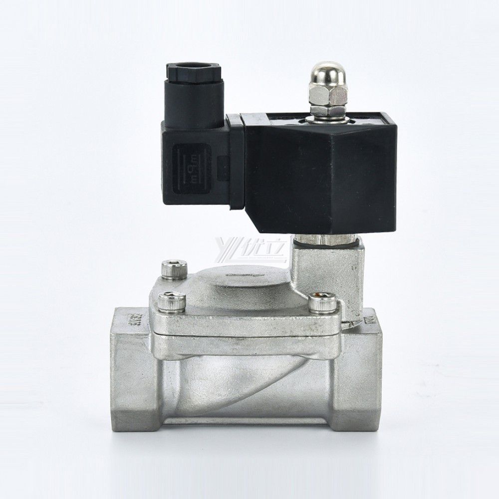 YOULI SLP Stainless Steel 304 316 Two Way Npt Bsp AC220V DC24V Water Oil Gas Straight Female Thread Pilot Solenoid Valves