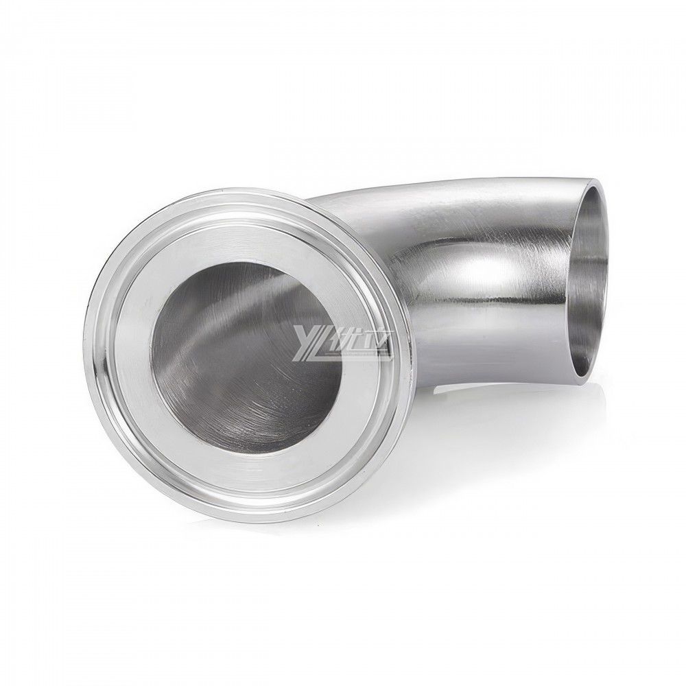 YOULI Hygienic Food Grade Sanitary Stainless Steel 304 SS316L 3A SMS DIN ISO Pipe Fitting 90 Degrees Welded Clamped Elbow