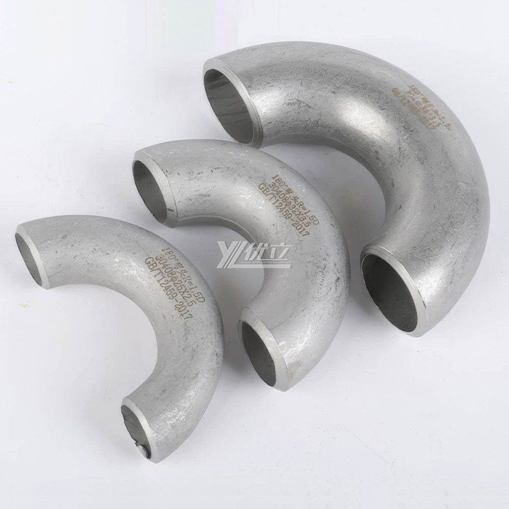 YOULI Shot Blasting Pickling Stainless Steel ANSI SCH40-SCH160  304 SS316L Pipe Fitting 180 Degrees Butt Welding Elbow