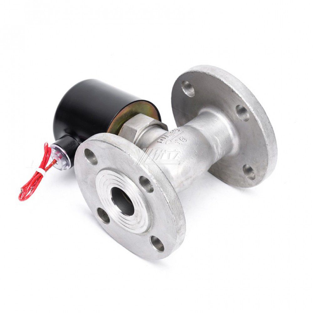 YOULI ZQDF Stainless Steel 304 316 Steam High Temperature AC220V DC24V Normal Close Gas Straight Flanged Solenoid Valve