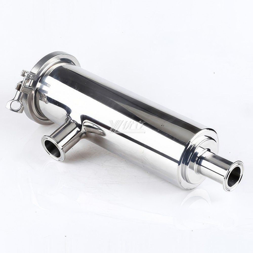 YOULI Hygienic Food Grade SS 304 316L Stainless Steel Milk Beer  Honey Sanitary Angle Type Clamped Strainer  Filter