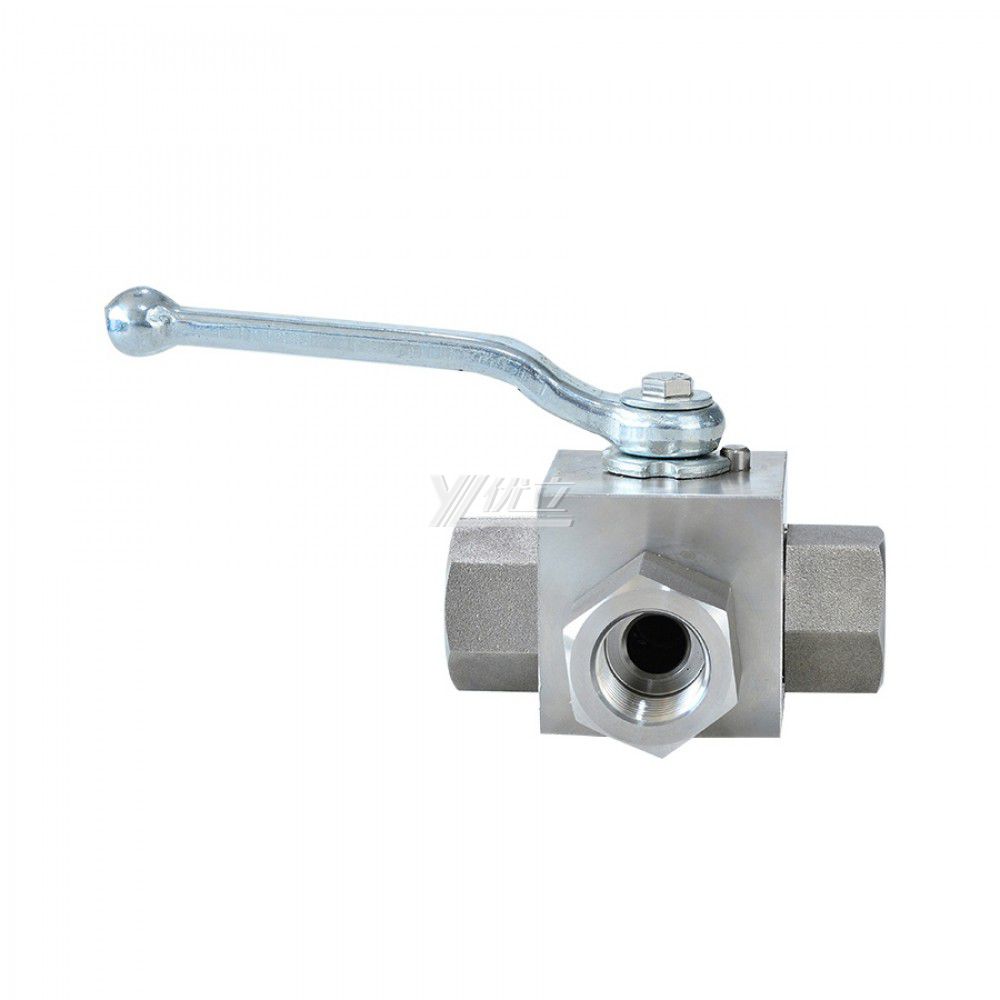 YOULI Hydraulic Pressure RC NPT BSP 6000psi Stainless Steel 304 316 WCB KHB High Pressure Manual 3 Way Threaded Ball Valve