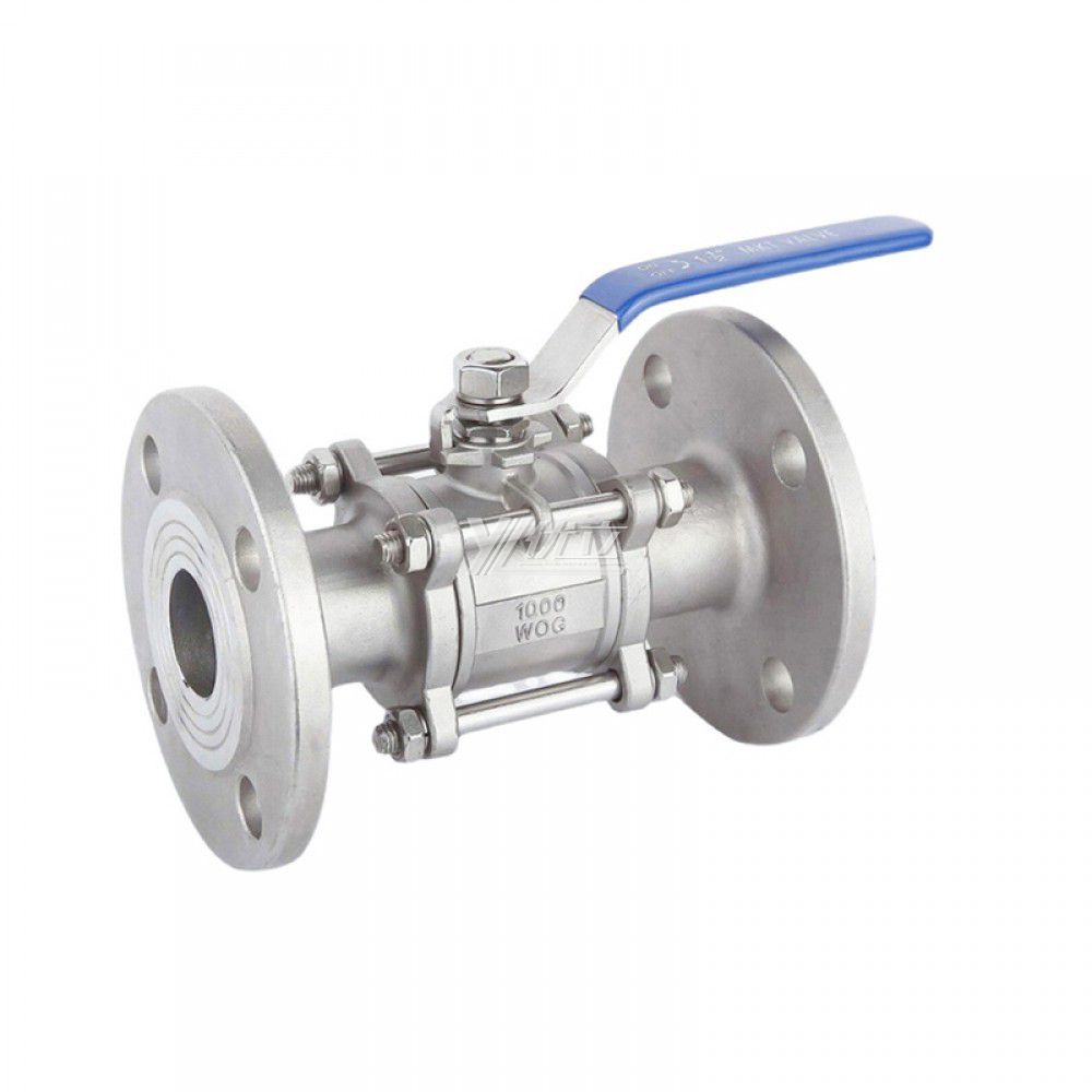 YOULI 3 inch Flange stainless steel ANSI 150LB 300LB 304 316 JIS 10K-20K 1.6mp WCB manual three piece Flanged Ball Valve