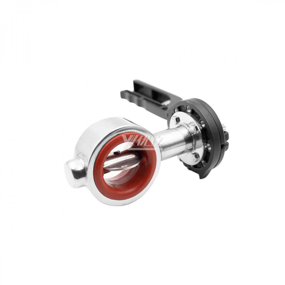 YOULI Hygienic Food Grade Stainless Steel 3A/SMS/DIN 304 316 Silicon Duckbill Handle Sanitary Manual Wafer Butterfly Valve