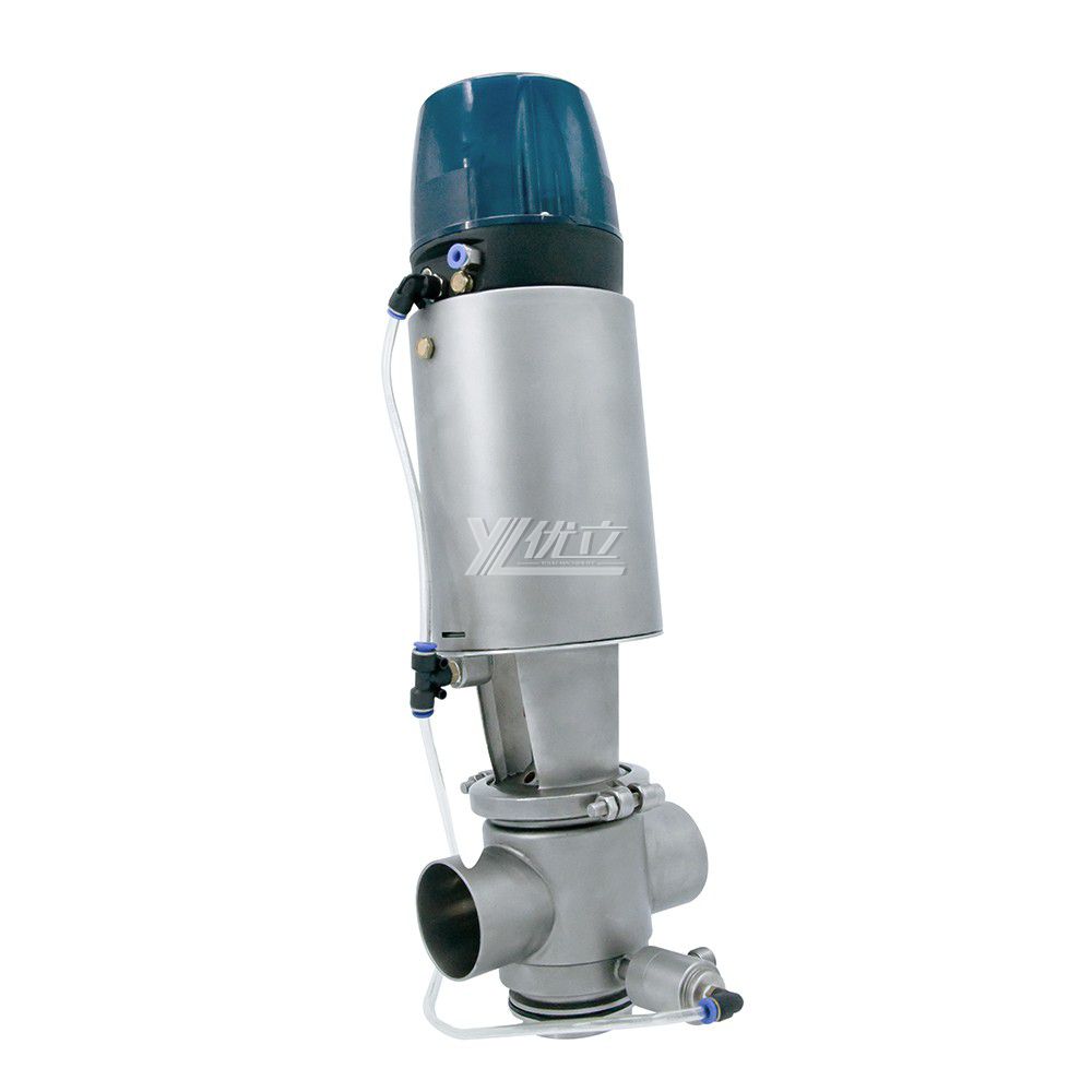 YOULI Hygienic Food Grade Sanitary Stainless Steel 304 316L Intelligent External Cleaning Single Seat Butt Welded Mixproof Valve
