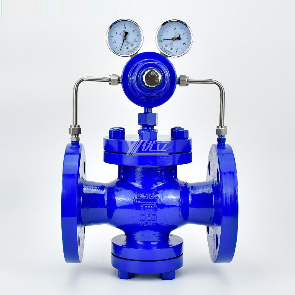 YOULI YK43X Stainless Steel ANSI 150lb Pn16-pn64 304 316 WCB Gas Pilot Piston Type Pressure Flanged Reducing Relief Valve