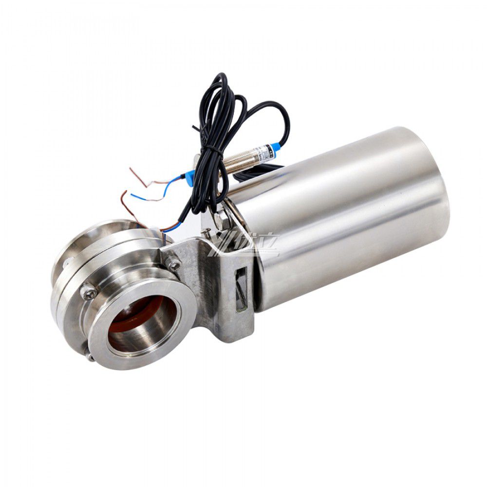 YOULI Hygienic Food Grade Stainless Steel 304 316L KF Sanitary Pneumatic Actuator Tri-Clamped Vacuum Butterfly Valve