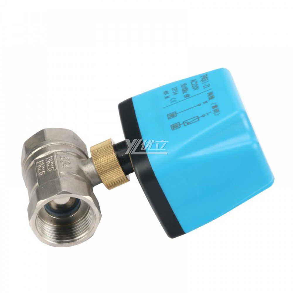 YOULI NPT BSP 1.6mpa Stainless Steel 304 Brass DC12V DC24V AC220V Mini Motorized Electric Two Way Thread Ball Valve