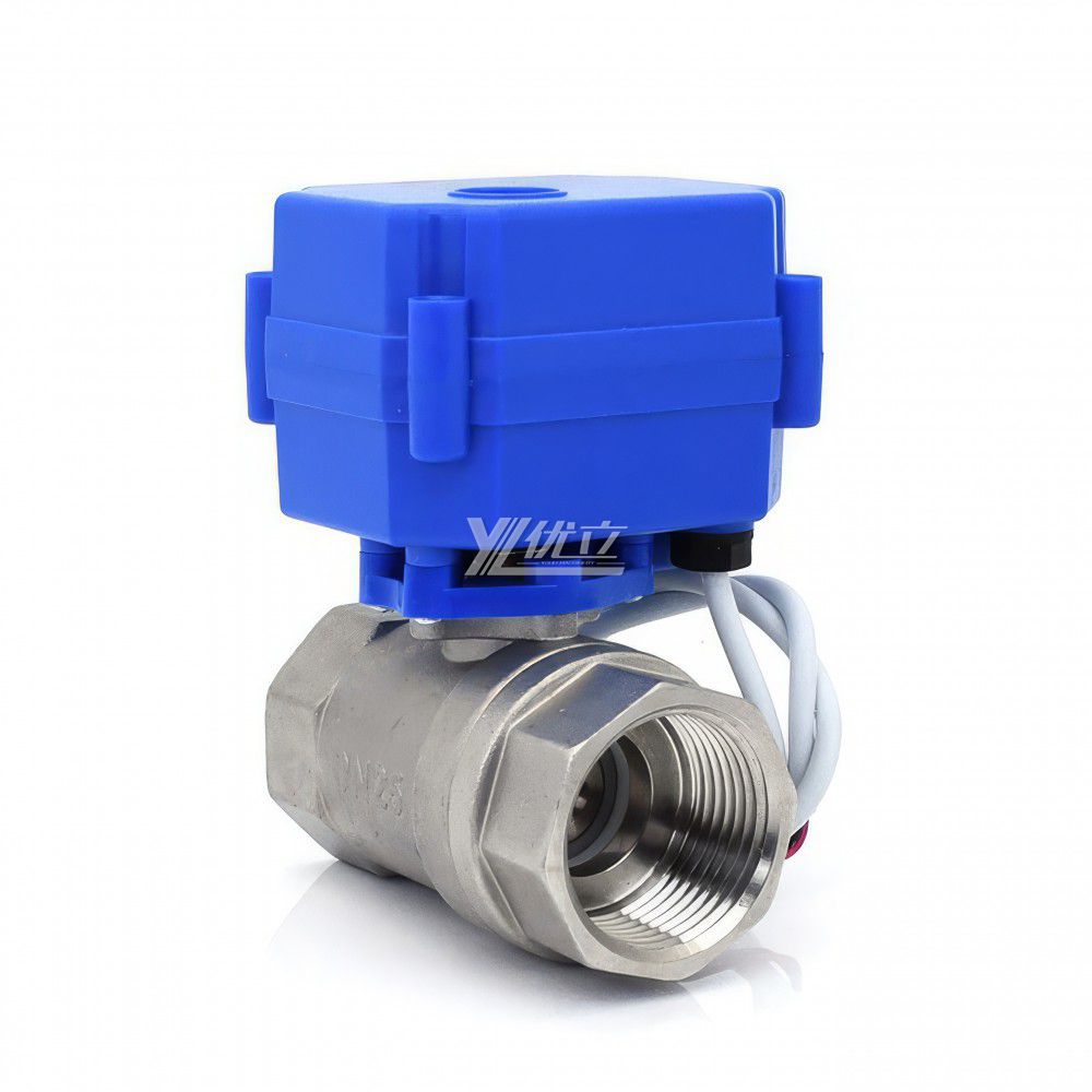 YOULI NPT BSP 1.6mpa Stainless Steel 304 Brass DC9V DC12V DC24V CWX Mini Motorized Electric Actuator Two Way Thread Ball Valve