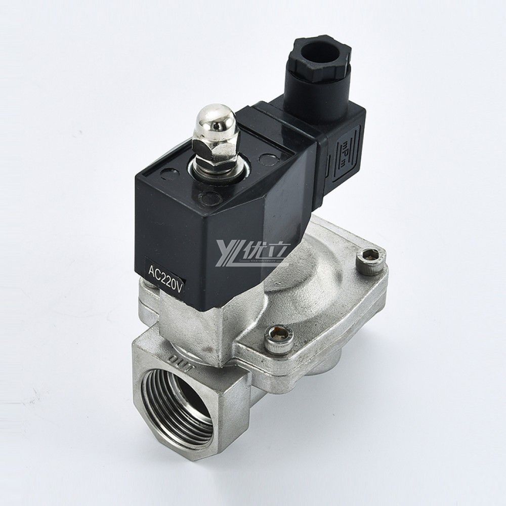 YOULI SLP Stainless Steel 304 316 Two Way Npt Bsp AC220V DC24V Water Oil Gas Straight Female Thread Pilot Solenoid Valves