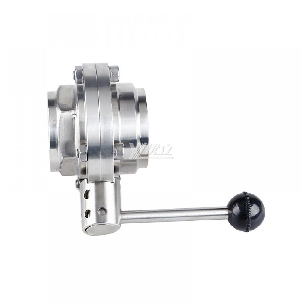 YOULI Hygienic Food Grade Stainless Steel 3A/SMS/DIN 304 316 Silicon Sanitary Manual Female Threaded Butterfly Valve