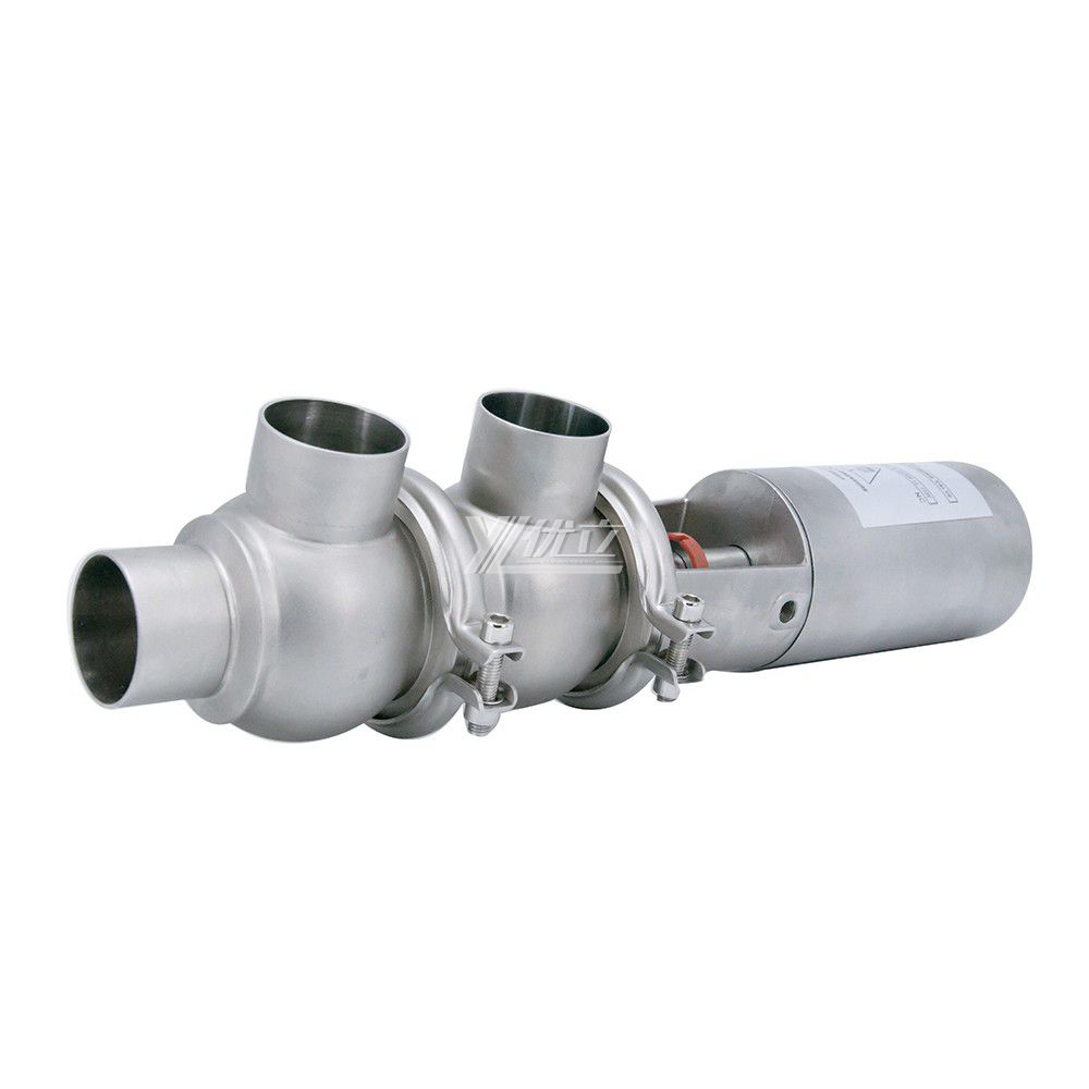 SS304 SS316L Stainless Steel Sanitary Welding Pneumatic Diversion Valve