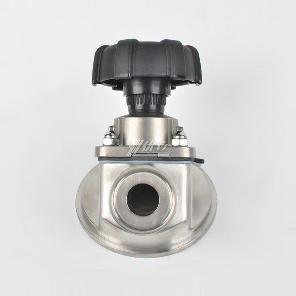 YOULI Hygienic Food Grade Sanitary Stainless Steel 316L Biological Pharmaceutical Manual Tank Tr Clamped Diaphragm Bottom Valve