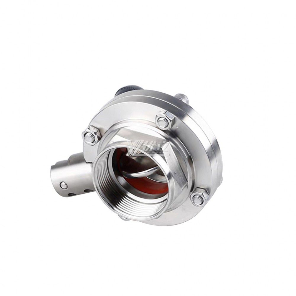 YOULI Hygienic Food Grade Stainless Steel 3A/SMS/DIN 304 316 Silicon Sanitary Manual Female Threaded Butterfly Valve