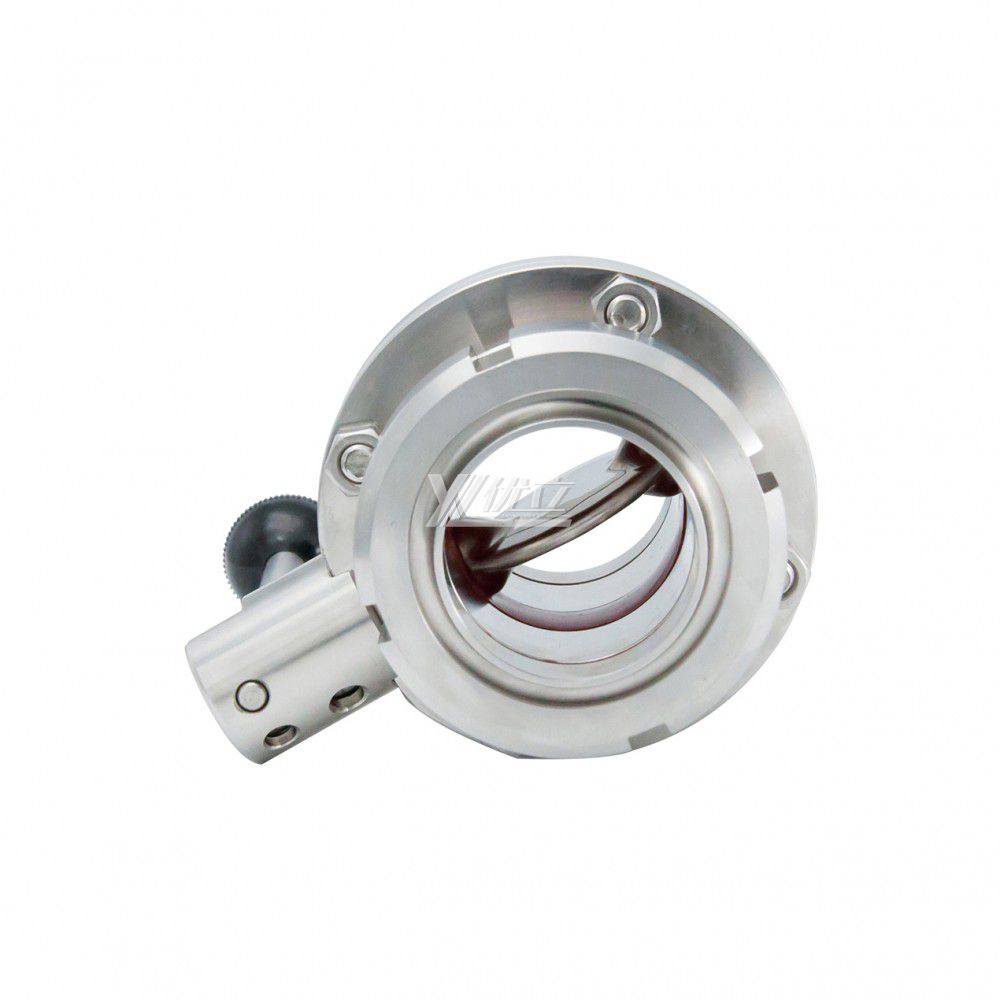 YOULI Hygienic Food Grade Stainless Steel 3A/SMS/DIN 304 316 Silicon Complete Set Sanitary Manual Male Threaded Butterfly Valve