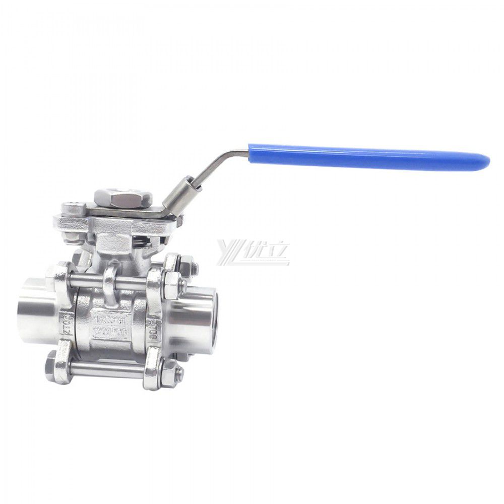 YOULI Hygienic Food Grade Sanitary Stainless Steel 304 316L Beverage Drink Manual 3PC Female Threaded Ball Valve