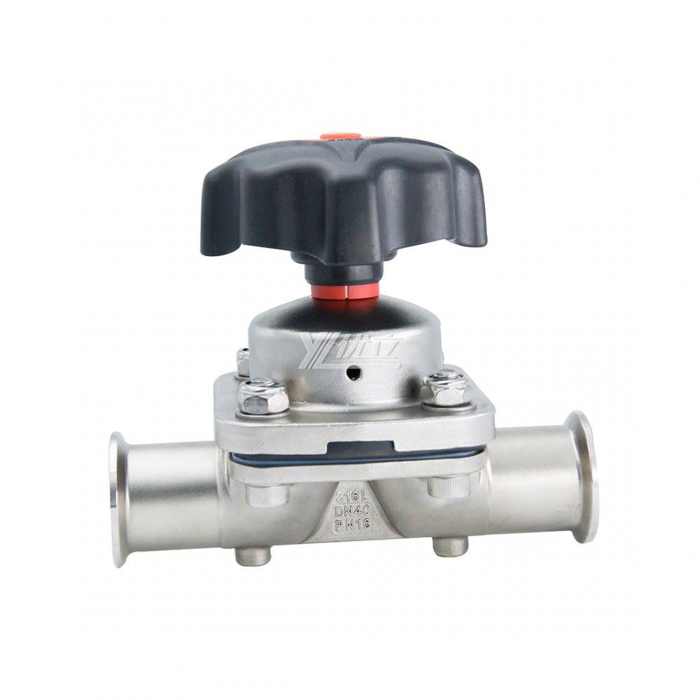 YOULI Hygienic Food Grade Sanitary Stainless Steel 316L Pharmaceutical Biological EPDM PTFE Manual Tri Clamped Diaphragm Valve