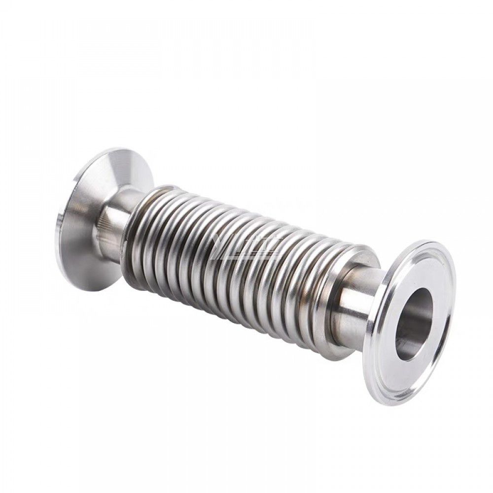 YOULI Food Grade Sanitary Stainless Steel 304 SS316L100-4000mm SMS DIN ISO 3A Pipe Fitting Clamped Sylphon Bellows Fitting