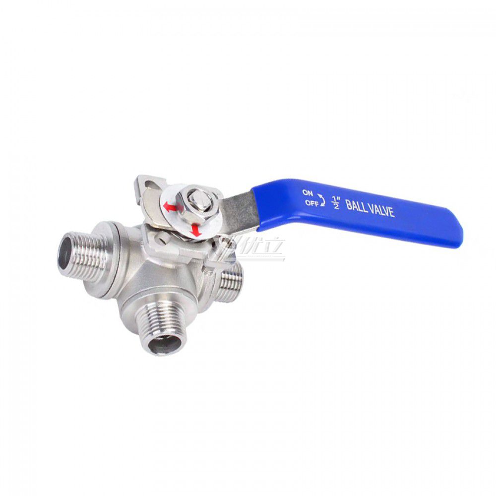 YOULI High Temperature ISO 5211 NPT BSP PN16 1000WOG Stainless Steel 304 316 L-port 3 Way Male Threaded Ball Valve