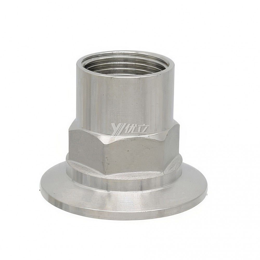 YOULI Stainless Steel 304 SS316L BSP NPT Pipe Fitting Hexagonal Female Thread Clamp Ferrule