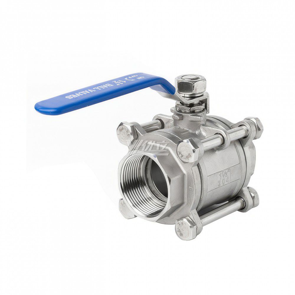 YOULI High Temperature 300 Degrees Celsius NPT BSP 1000psi 16-64bar 304 316  WCB Metal Seal Manual Three Piece Thread Ball Valve