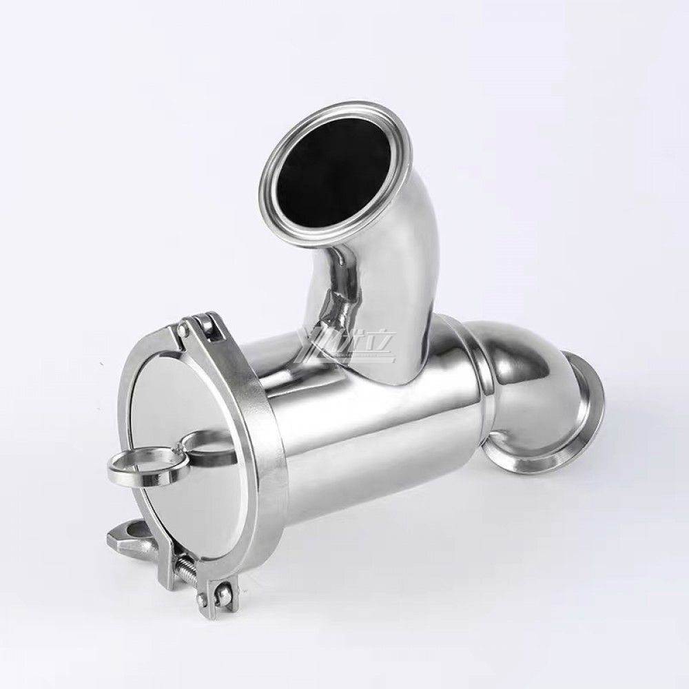 YOULI Top-Quality Hygienic Food Grade SS 304 316L Stainless Steel Sanitary 90 Bend Type No Retention Clamped Filter