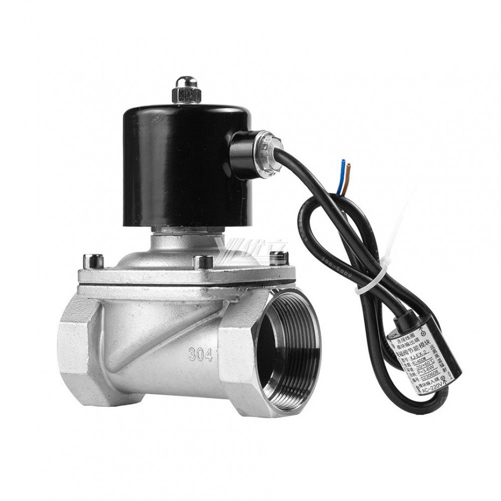 YOULI 2W Stainless Steel 304 316 Two Way Npt Bsp AC220V DC24V Normal Close Water Oil Gas Straight Female Thread Solenoid Valve