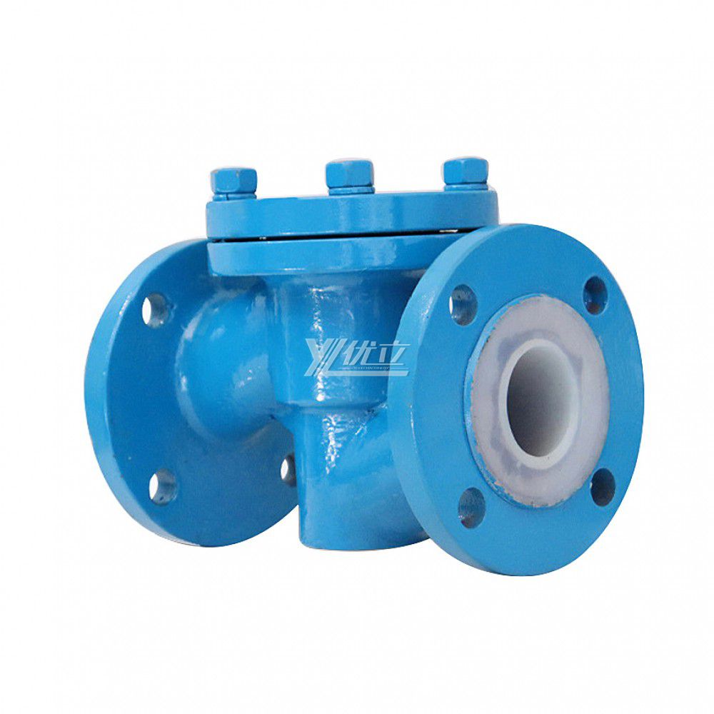 YOULI ANSI 150LB 304 316 1.6mpa Stainless Steel 304 316 WCB Fluorine Lining F4 F46 FEP PFA Lift Non-return Flanged Check Valve