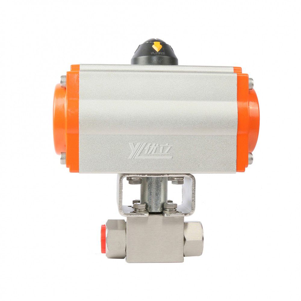 YOULI High Temperature NPT BSP 6000psi Stainless Steel 304 316 WCB KHB High Pressure Pneumatic Female Threaded Ball Valve