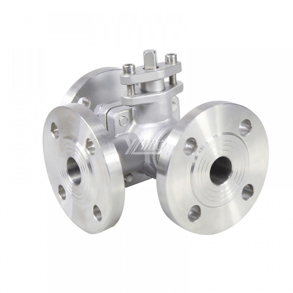 YOULI stainless steel ANSI 150LB 304 316 JIS 10K 16bar WCB 4 inch 6 inch manual Flanged three way Ball Valve
