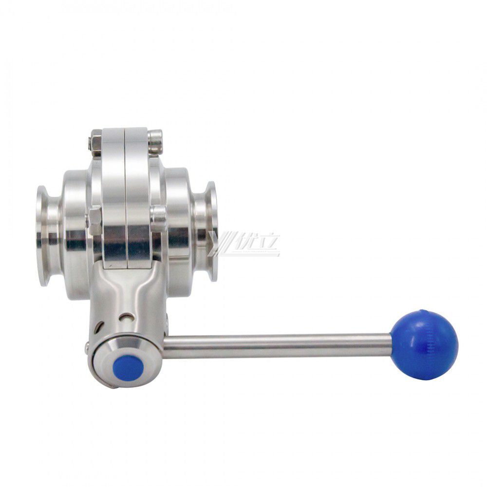 YOULI Hygienic Food Grade Sanitary Stainless Steel  304 316 Beverage Milk Drink Butterfly-Type Tri Clamped Ball Valve