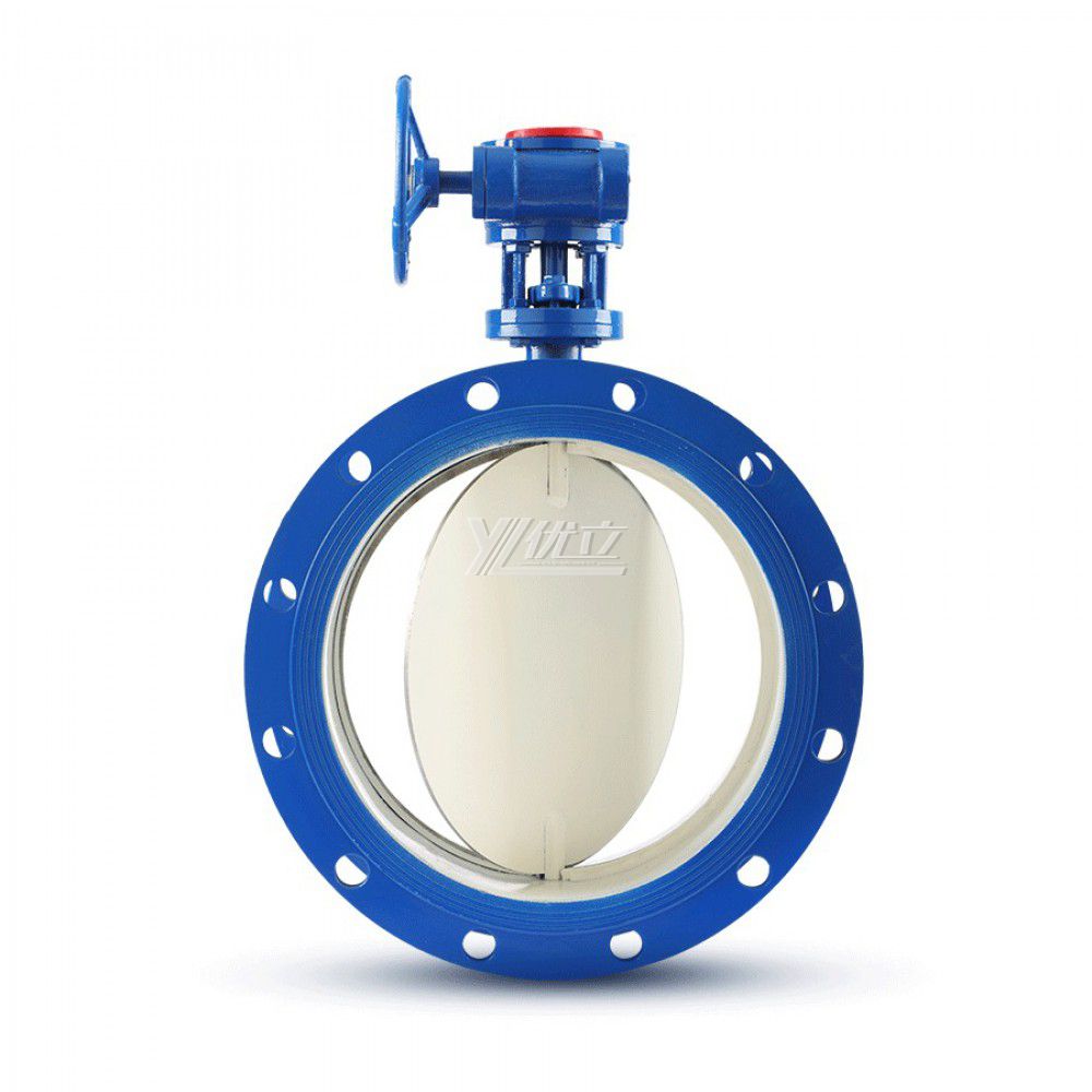 YOULI 304 316 Stainless Steel Smoke air Dust Pn10 WCB High Temperature Ventilation Manual Aeration Flanged Butterfly Valve