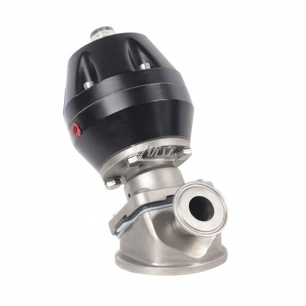 YOULI Hygienic Food Grade Sanitary Stainless Steel 316L Biological Medicine Plastics Pneumatic Diaphragm Bottom Valve
