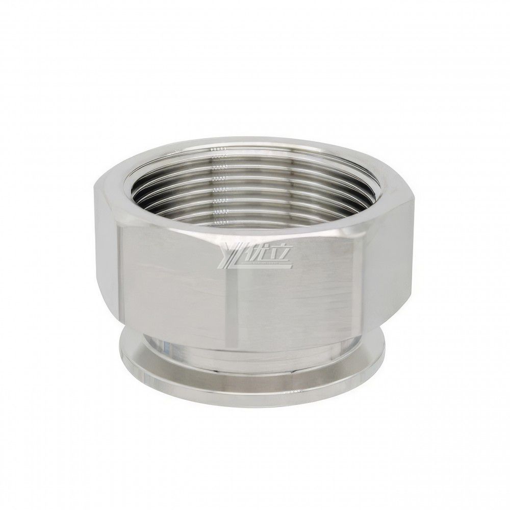 YOULI Stainless Steel 304 SS316L BSP NPT Pipe Fitting Short Hexagonal Female Thread Clamp Ferrule