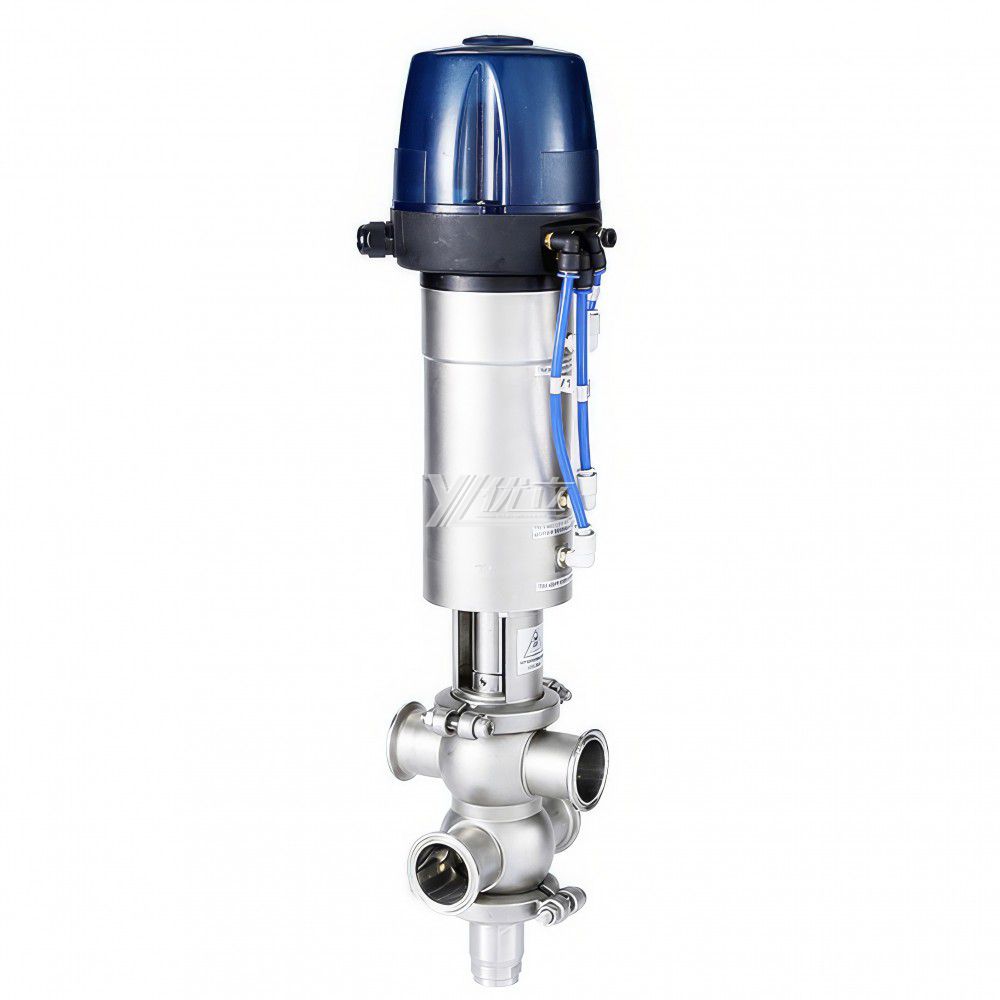 YOULI Hygienic Food Grade Sanitary Stainless Steel 304 316L Intelligent External Cleaning Single Seat Butt Welded Mixproof Valve