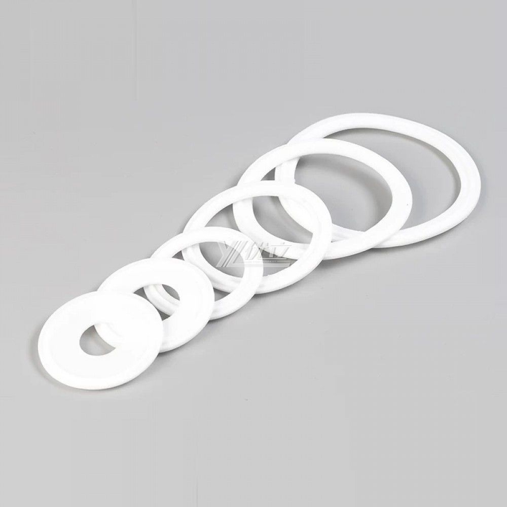 YOULI Hygienic Food Grade Customized White Pipe Sanitary PTFE Sealing Ring Non Standard Rubber Tri Clamp Gasket
