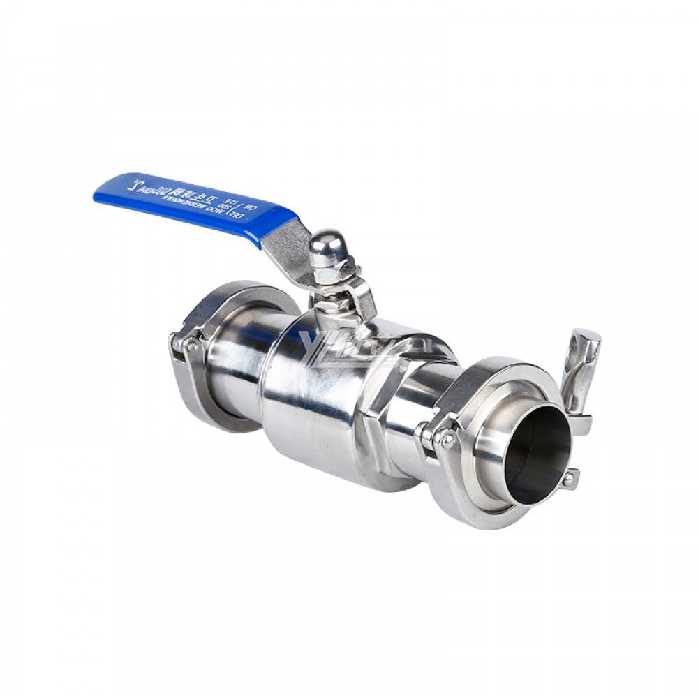 YOULI Hygienic Food Grade Stainless Steel  304 316L Fruit Juice Complete Set  Sanitary Manual Straight Tri Clamped Ball Valve