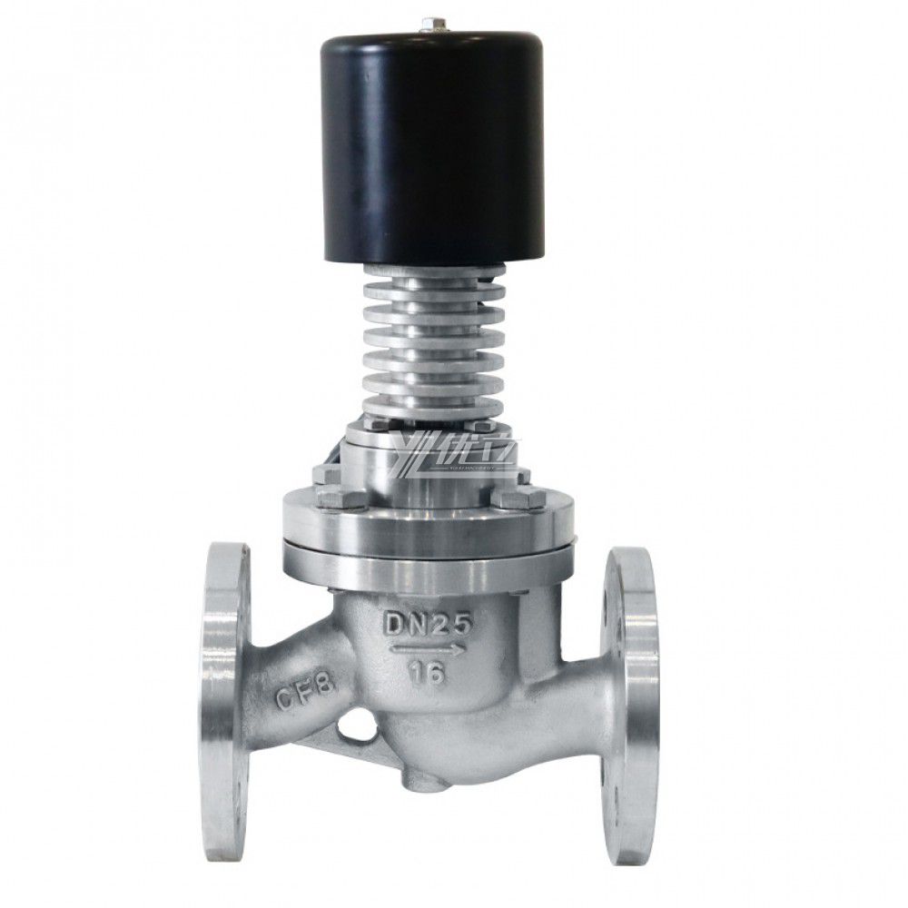 YOULI ZCG Stainless Steel 304 316 Explosion-proof Steam High Temperature with Cooling Rib AC220V DC24V Flanged Solenoid Valve