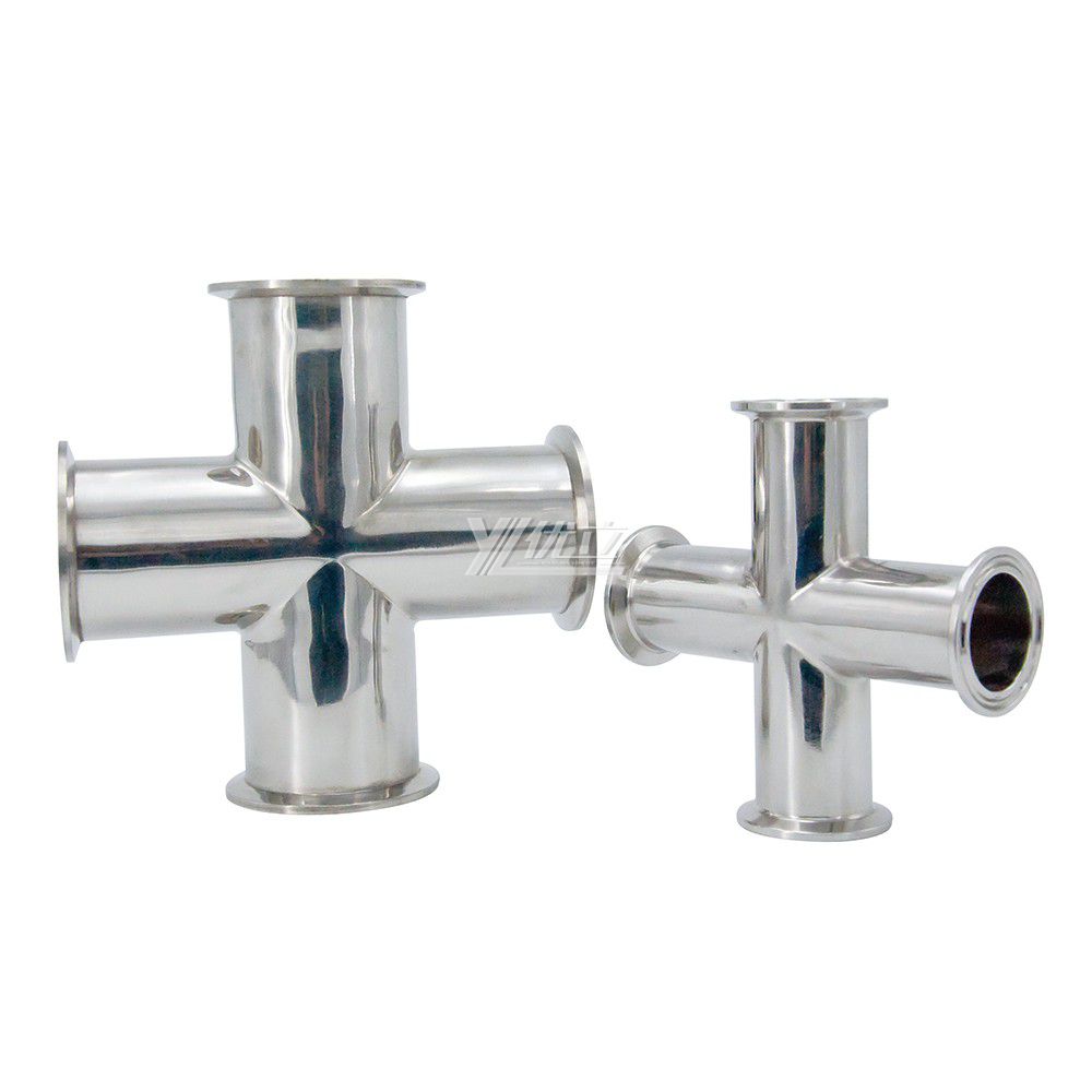 SS316L Stainles Steel Sanitary Clamping Four Cross