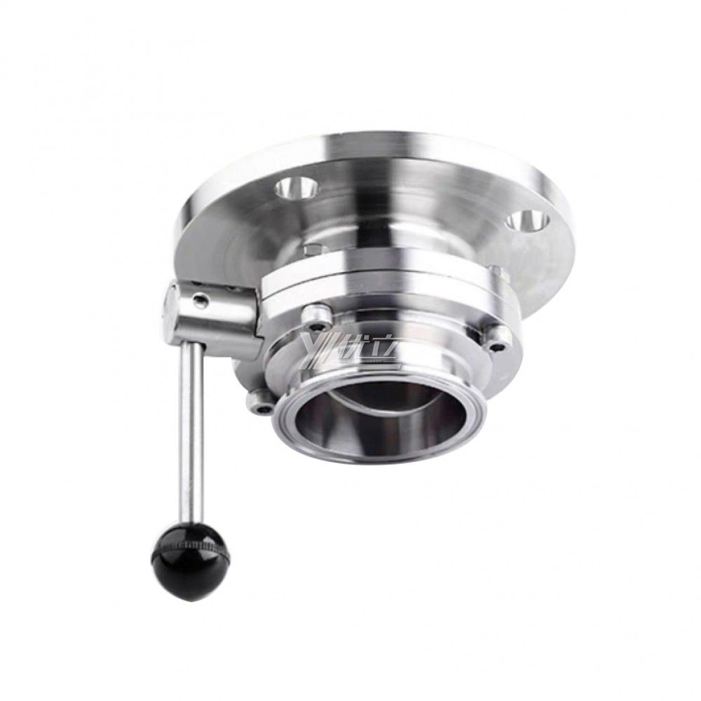 YOULI Hygienic Food Grade Stainless Steel 304 316 Silicon Lever Handle Sanitary Manual Tri Clover Flnage Butterfly Valve