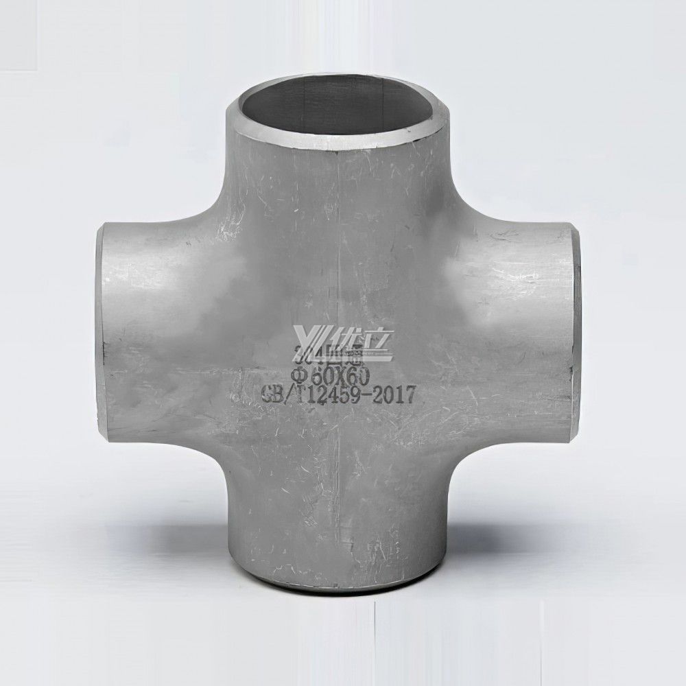 YOULI Industrial Shot Blasting Pickling Stainless Steel ANSI SCH40-SCH160 304 SS316L 4 Way Pipe Fitting Butt Welding Equal Cross