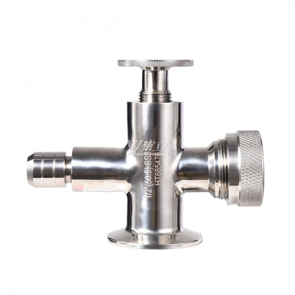 YOULI Hygienic Food Grade Sanitary Stainless Steel 304 316L Three Way Four Way Cork Valve Clamped Level Gauge