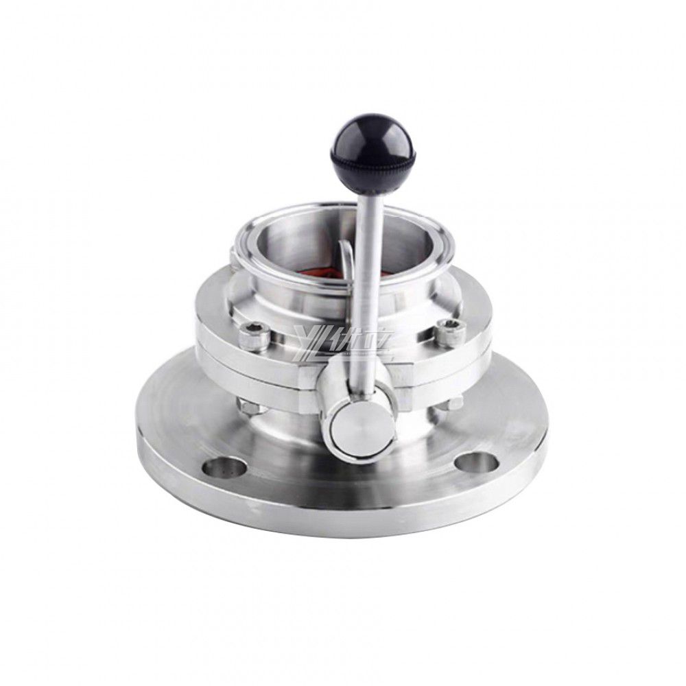 YOULI Hygienic Food Grade Stainless Steel 304 316 Silicon Lever Handle Sanitary Manual Tri Clover Flnage Butterfly Valve