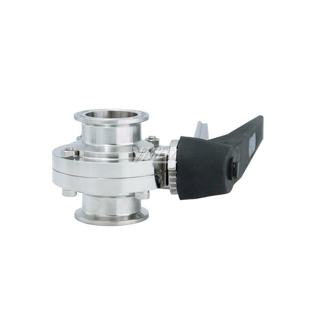 YOULI Hygienic Food Grade Stainless Steel 304 316L Plastics Duckbill Handle Sanitary Manual Tri-clover Butterfly Valve
