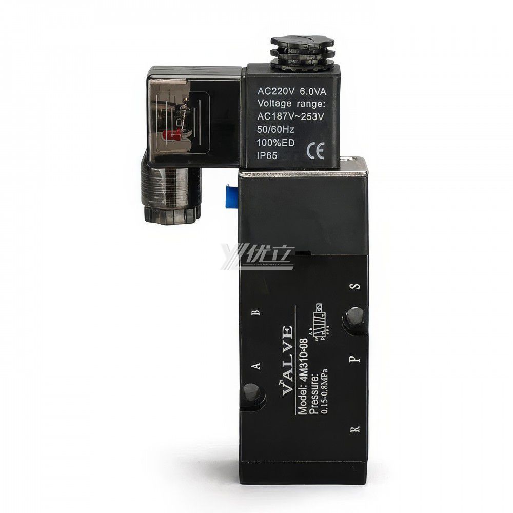 YOULI Innovative Durable Anti-leakage 1/4" DC24V AC220V  4V210 4V310 4M210  4M310 Plate Type Solenoid Valves