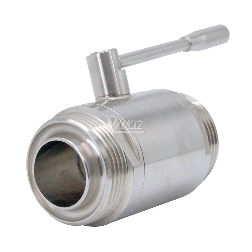 SS316L Sanitary Straight Male Thread Straight Ball Valve